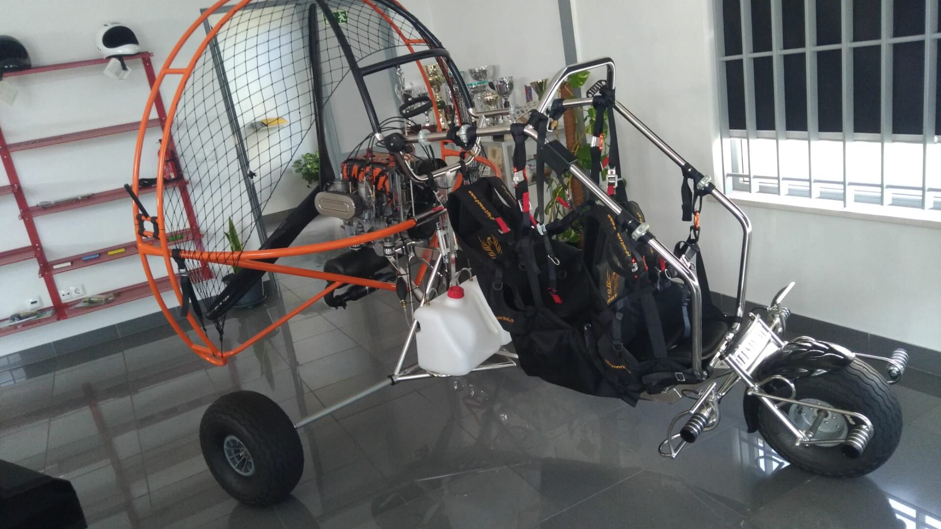 Flying over landscape